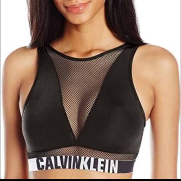 Calvin Klein Other - 🌸Calvin Klein halter black mesh bra